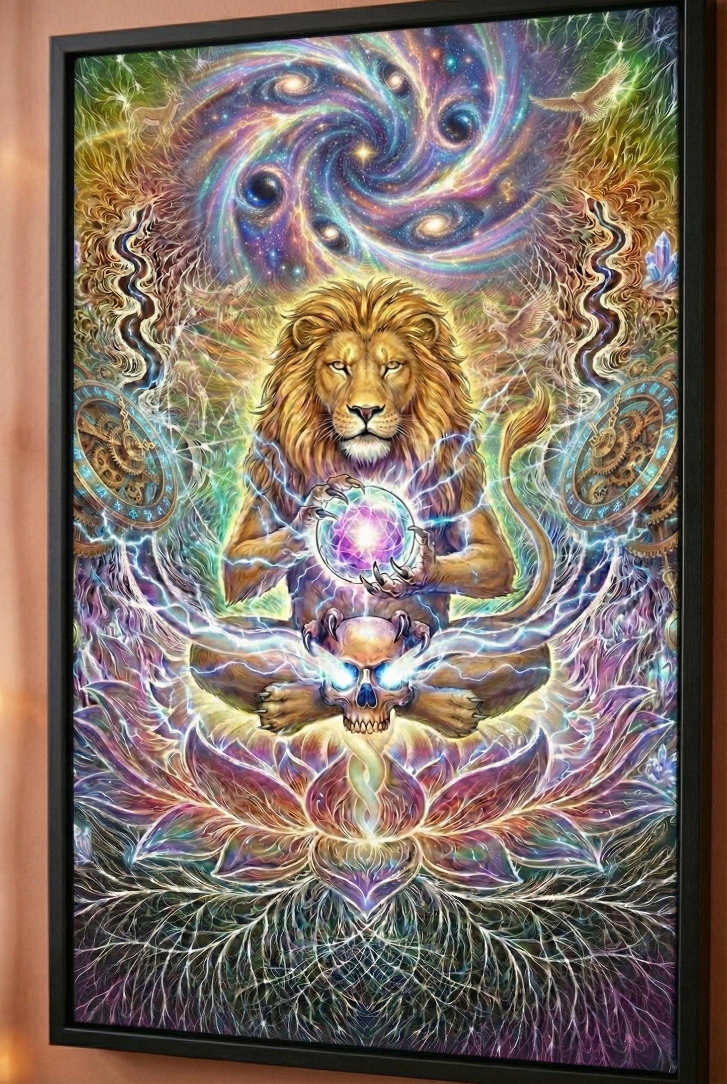 Mystical Animal Framed Art Prints Set of 3 | Cosmic Galaxy Decor