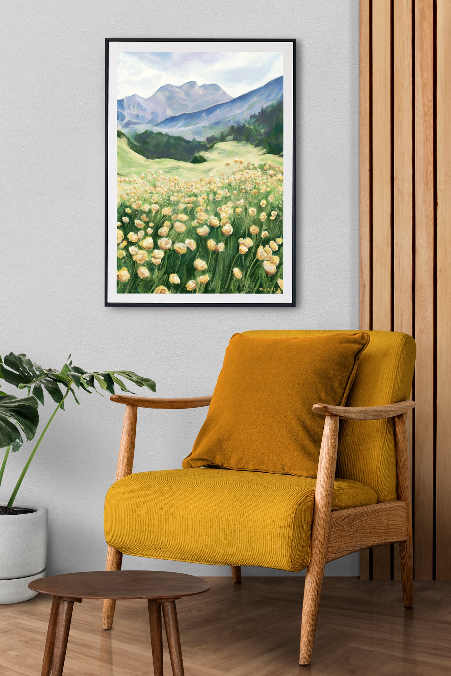 Yellow Fields - Sneha Kishor singh (Original Artwork Reprint)