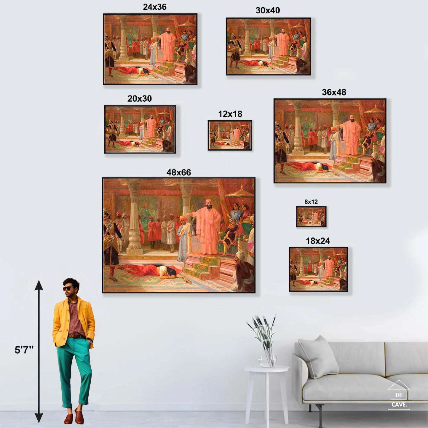 7 horses Running Vastu painting