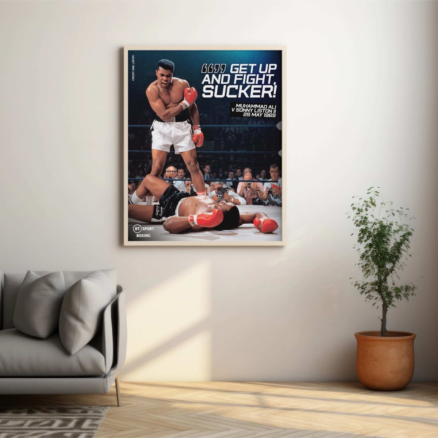 Unstoppable Spirit: Muhammad Ali “Get Up and Fight” Poster
