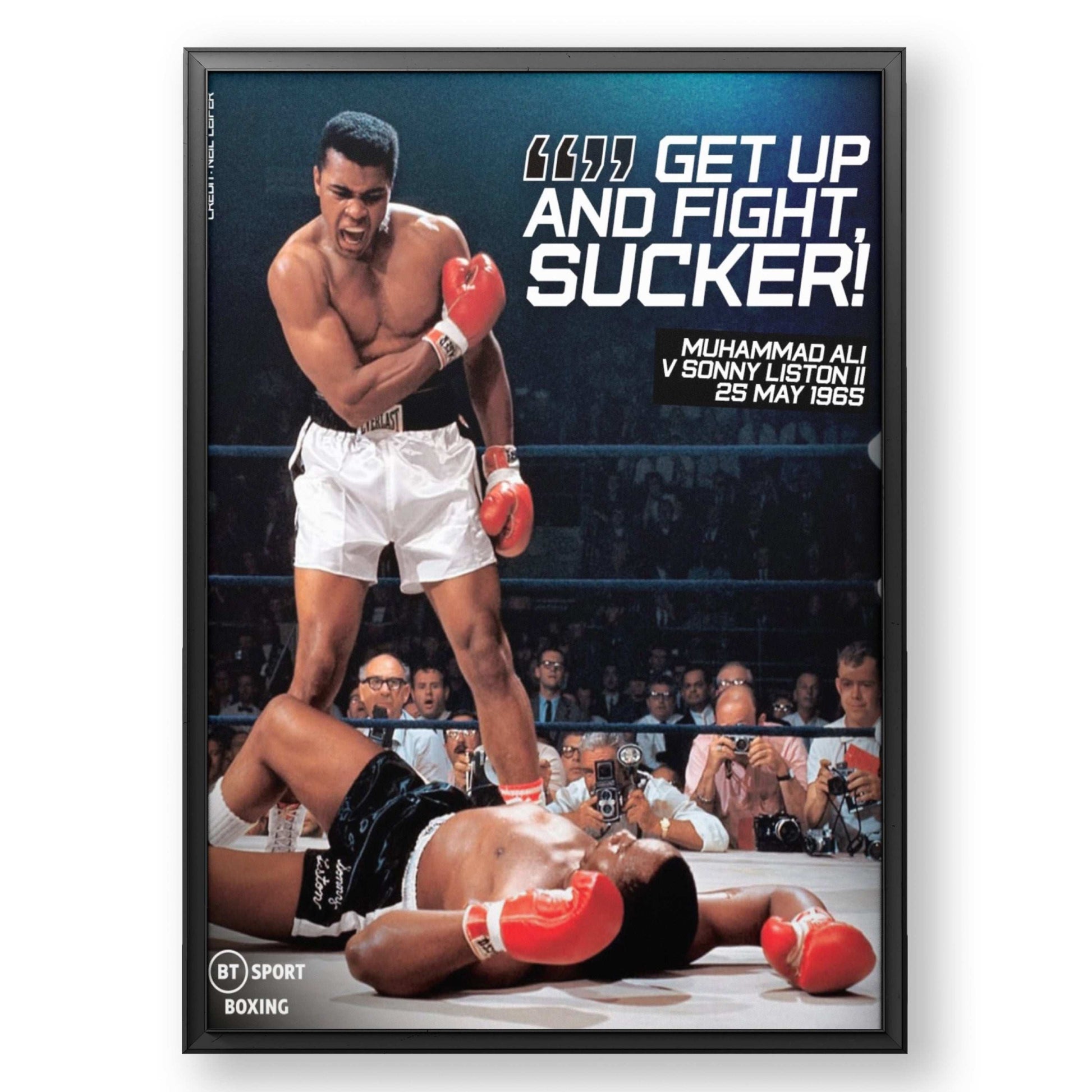 Unstoppable Spirit: Muhammad Ali “Get Up and Fight” Poster