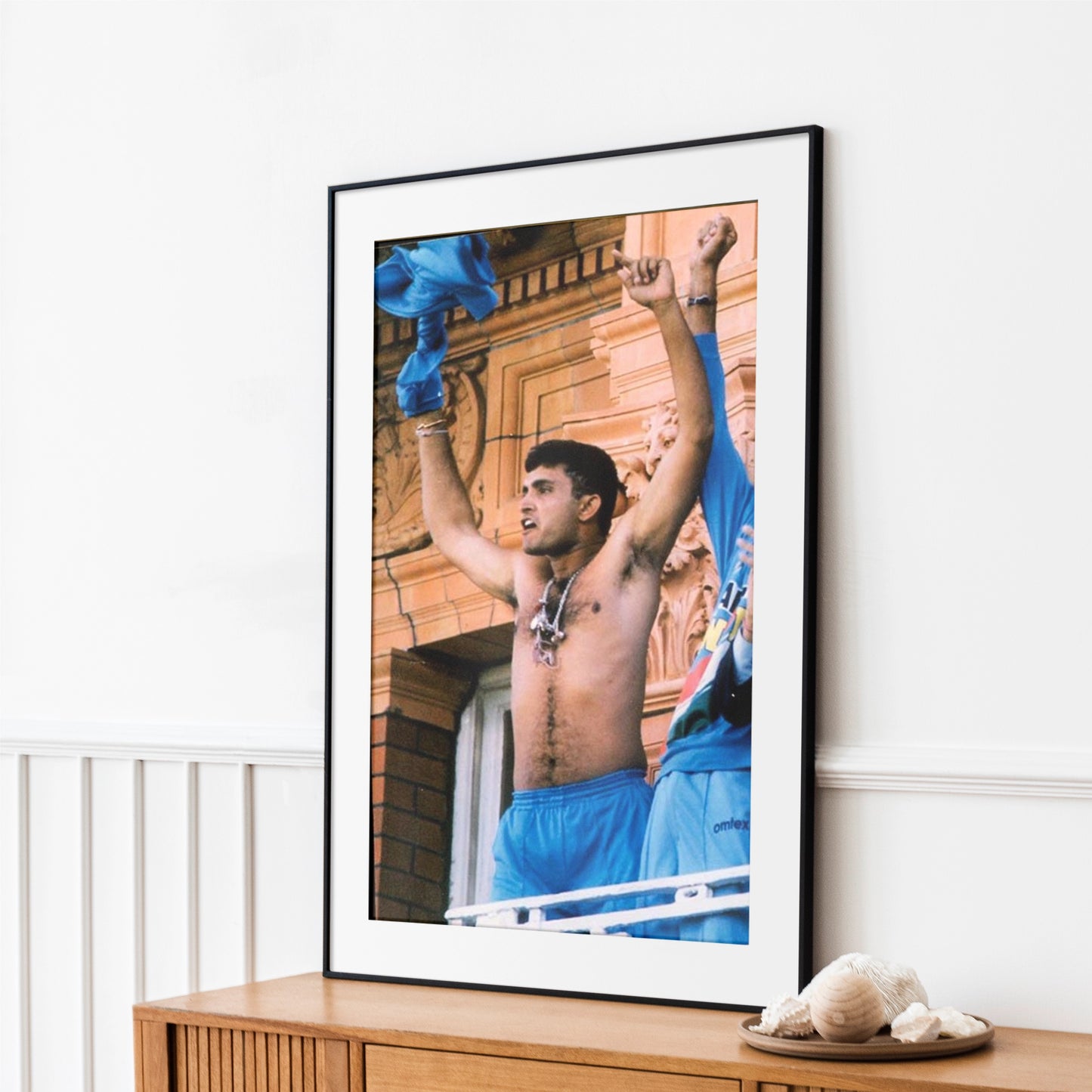 Sourav Ganguly poster, NatWest Series 2002, Indian cricket victory, iconic cricket moments, Ganguly Lord’s celebration, cricket fan decor, Indian cricket team art, cricket history poster.