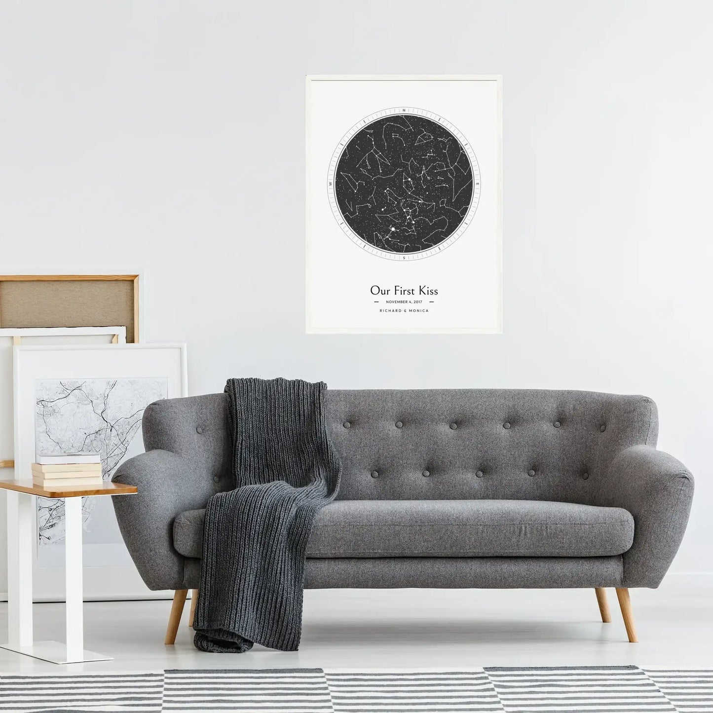 Personalized - The Day We Had Our First Kiss Poster - Celestial Map