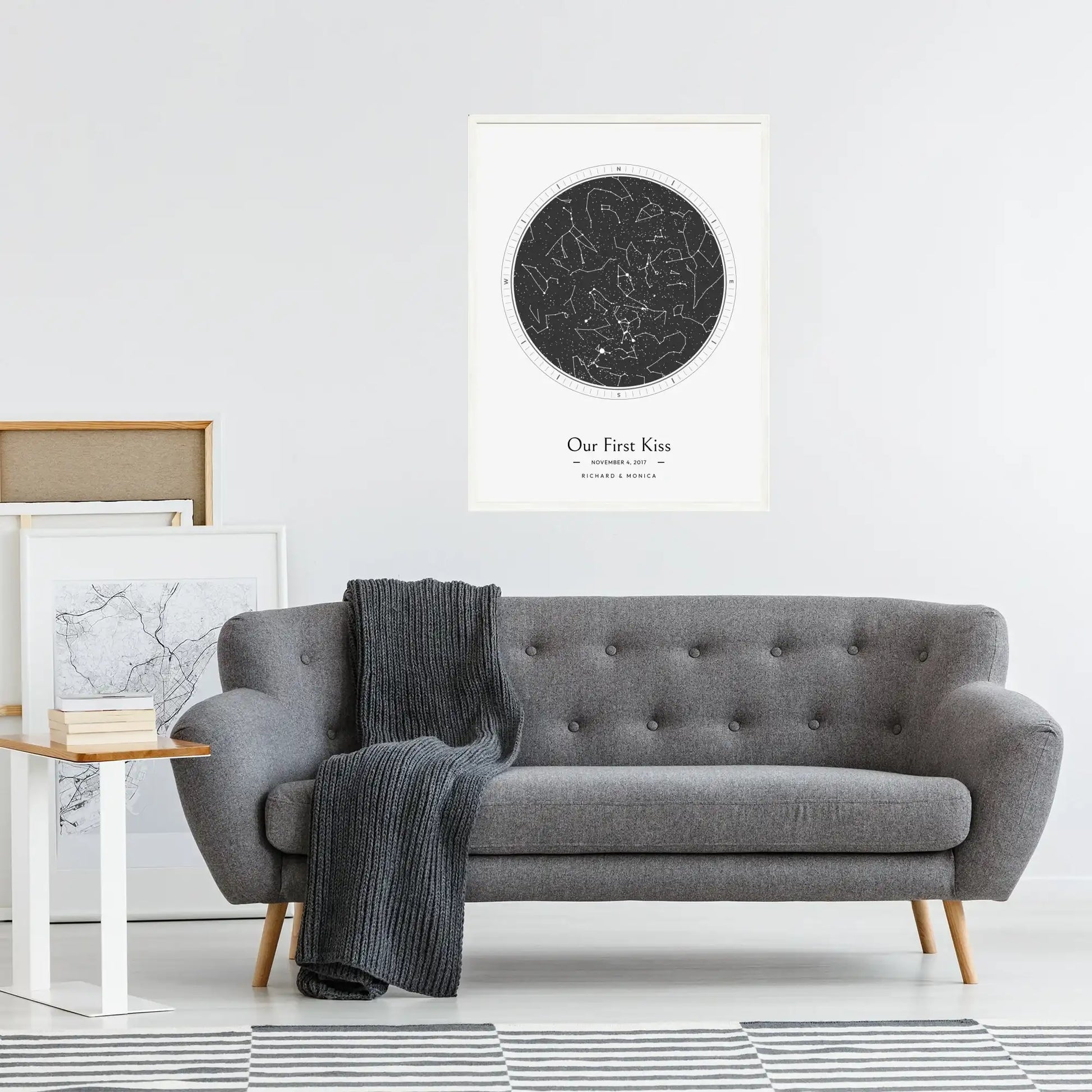 Personalized - The Day We Had Our First Kiss Poster - Celestial Map