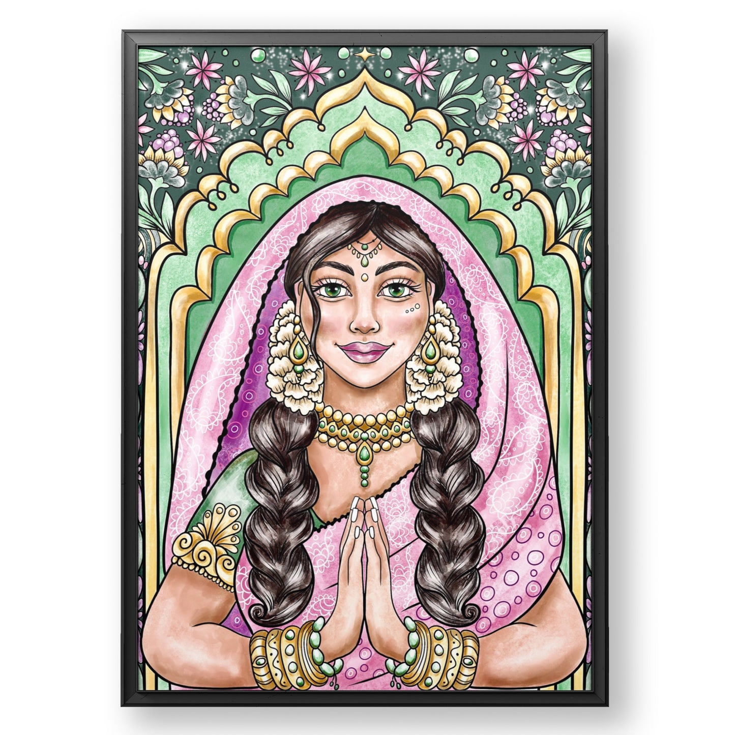 Indian Woman in Traditional Attire abstract