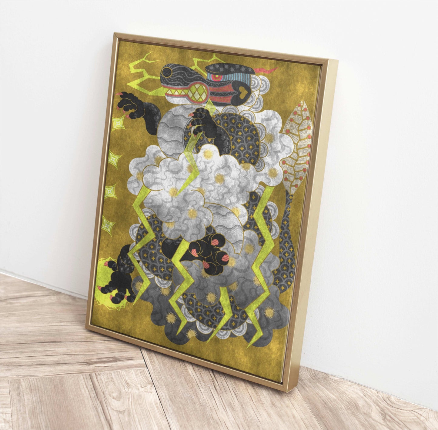 Asian Thunder Dragon Wall Art - Mystical Dragon