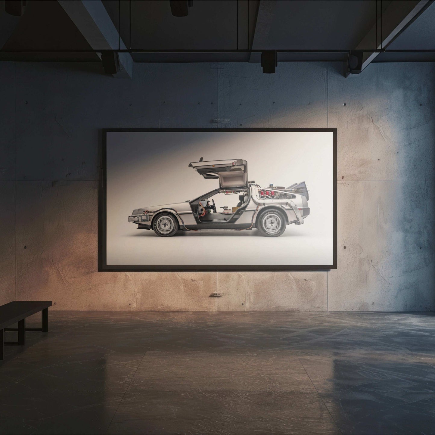 Back to the Future DeLorean Poster – Iconic Time Machine Tribute