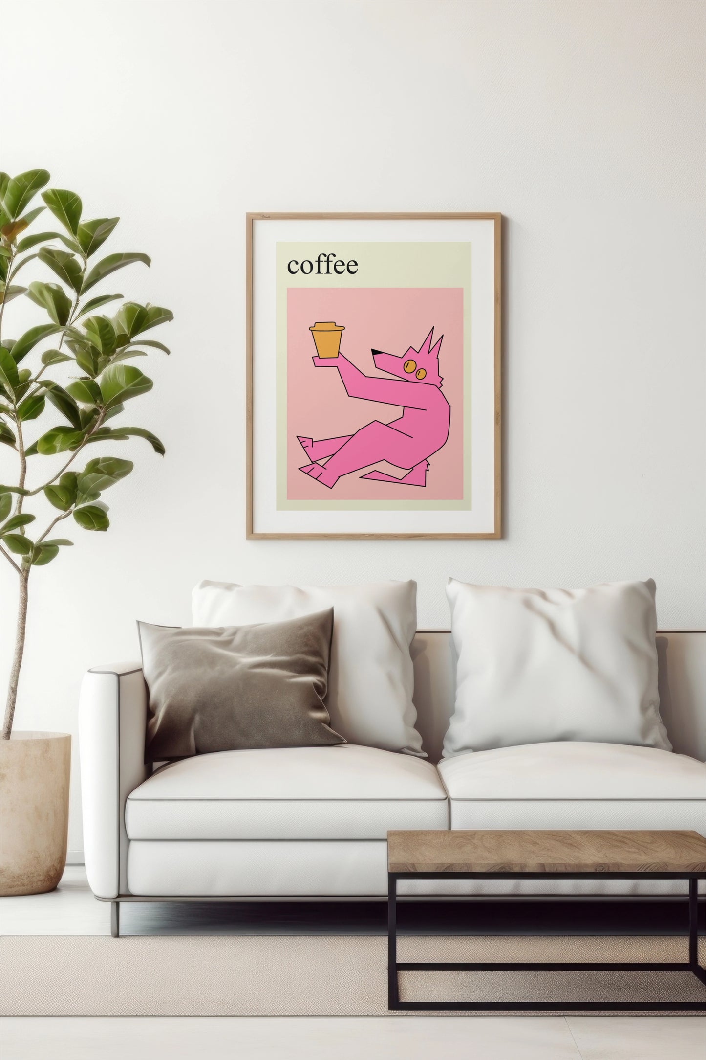 "Fox Brew" Minimalist Coffee Poster