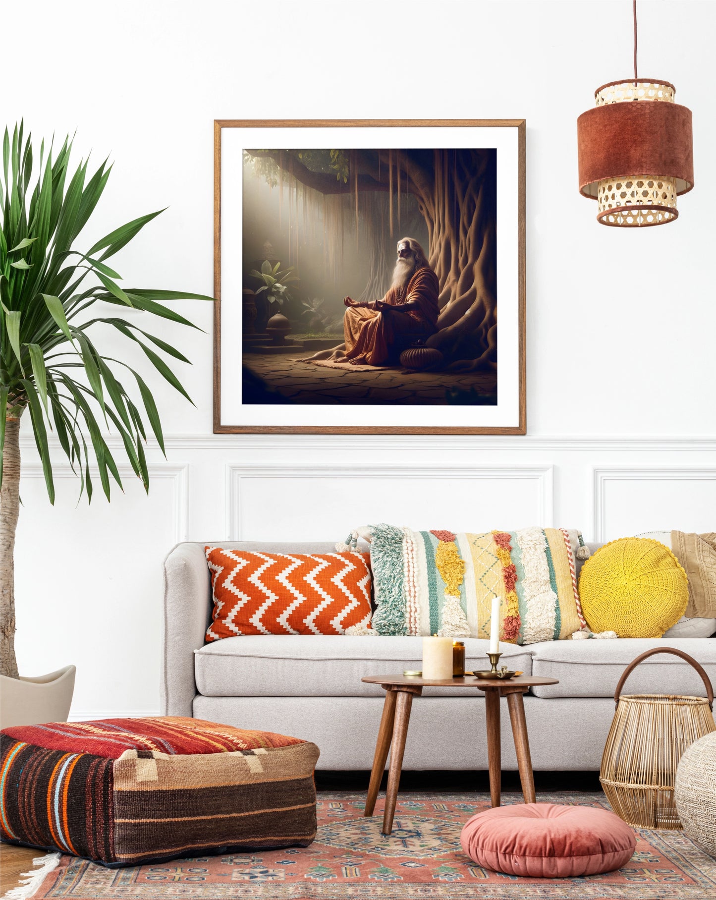 "A Sadhu" AI-Generated Painting by Mann Se Sanatan