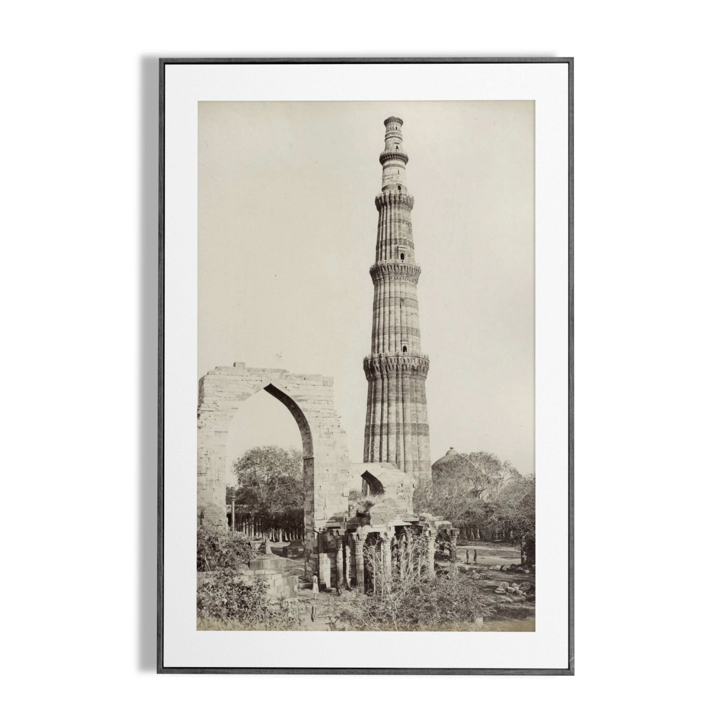 Bourne and Shepherd - Qutub Minar (circa 1860's)