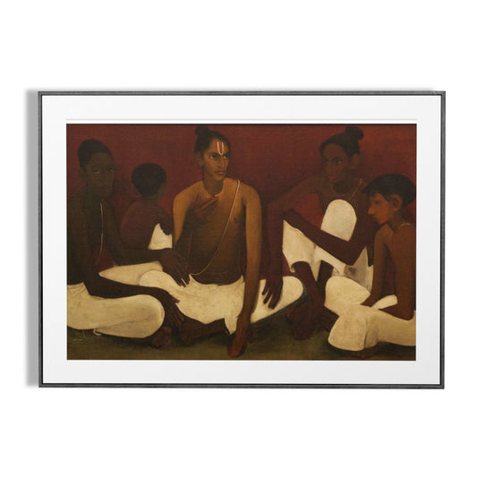 Brahmacharis by Amrita Sher-Gil (Oil on Canvas) - 1937