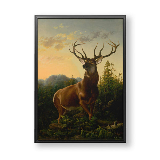Deer in forest landscape by Alexander Brodszky vastu painting