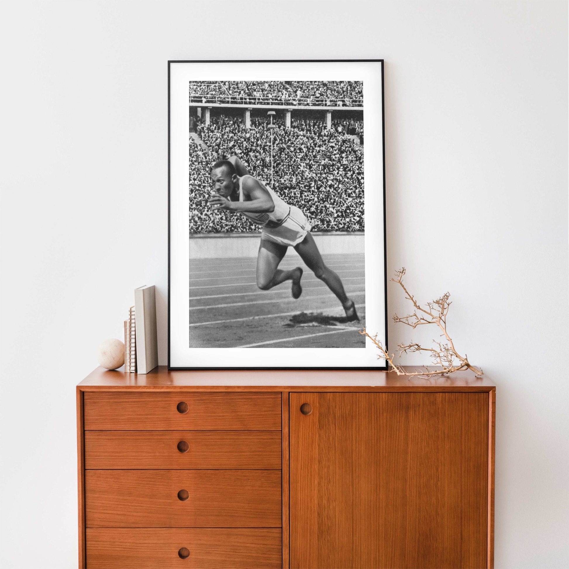 Jesse Owens Sprinting, Berlin 1936