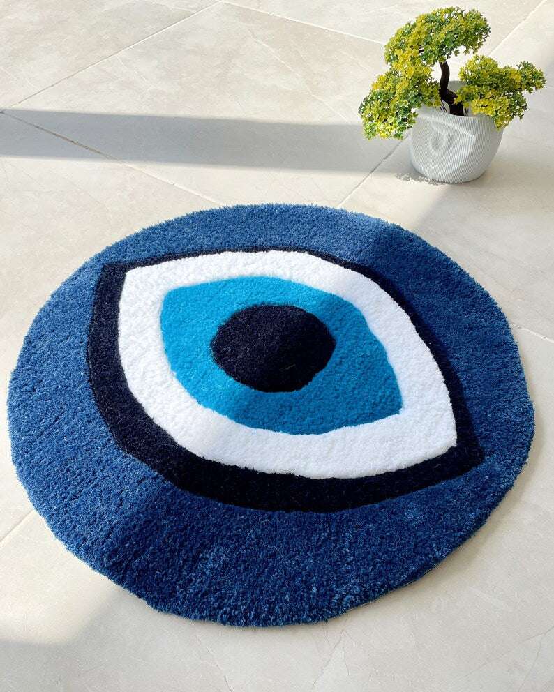 Evil-Eye Hand-Tufted Rug