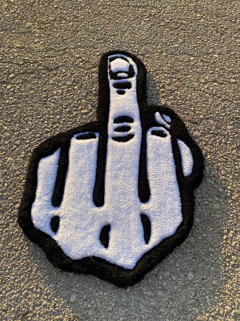 Middle finger Hand-Tufted Rug