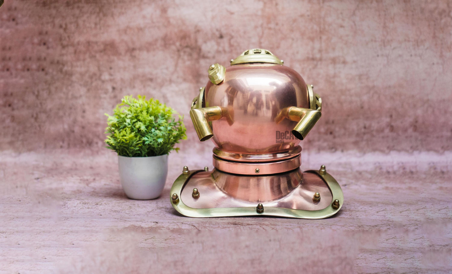 Vintage Luxury Brass Scuba Diver Helmet | Nautical Maritime Décor Handcrafted | Antique Finish Ages Beautifully | Steampunk Home Accent