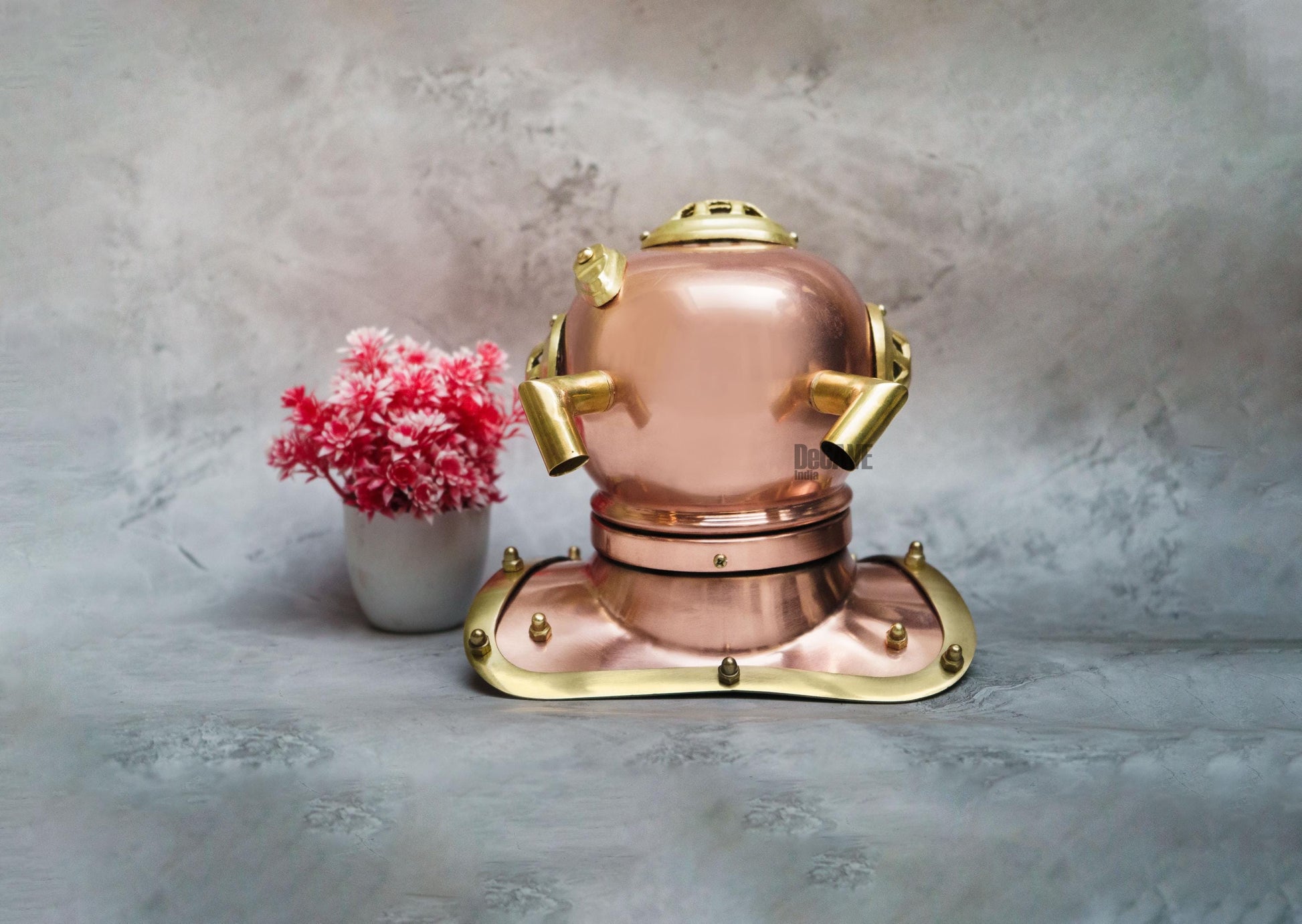 Vintage Luxury Brass Scuba Diver Helmet | Nautical Maritime Décor Handcrafted | Antique Finish Ages Beautifully | Steampunk Home Accent