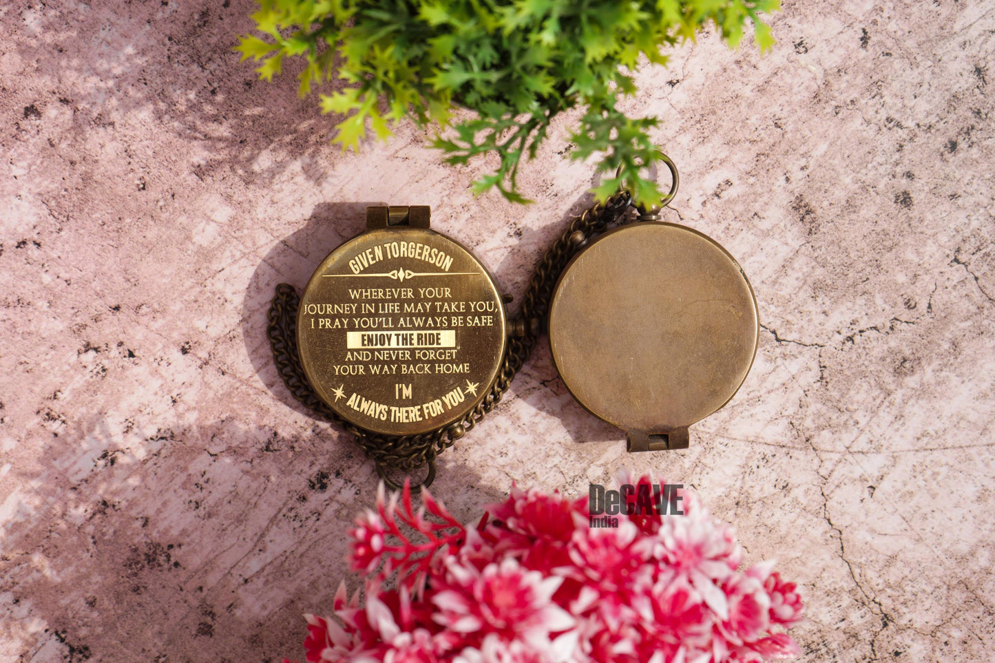 Luxury Brass Sundial Compass with Chain | Antique Maritime Pocket Compass | Handmade Steampunk Gift | Vintage Nautical Décor Collectible
