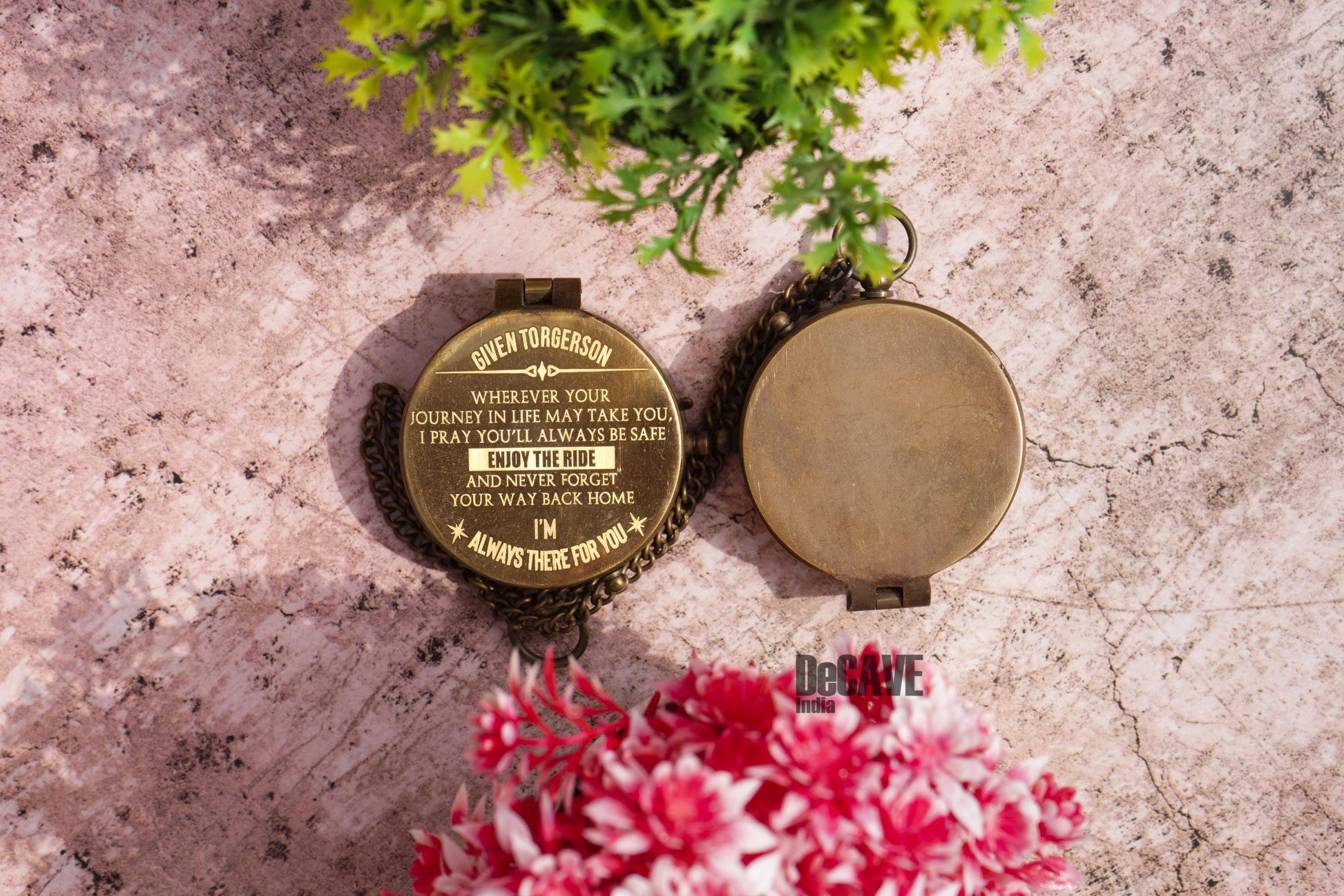Luxury Brass Sundial Compass with Chain | Antique Maritime Pocket Compass | Handmade Steampunk Gift | Vintage Nautical Décor Collectible