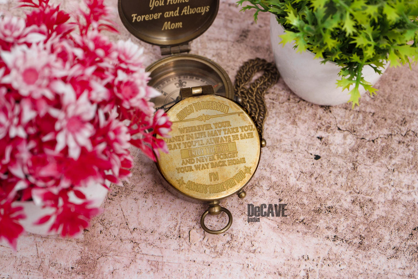 Luxury Brass Sundial Compass with Chain | Antique Maritime Pocket Compass | Handmade Steampunk Gift | Vintage Nautical Décor Collectible
