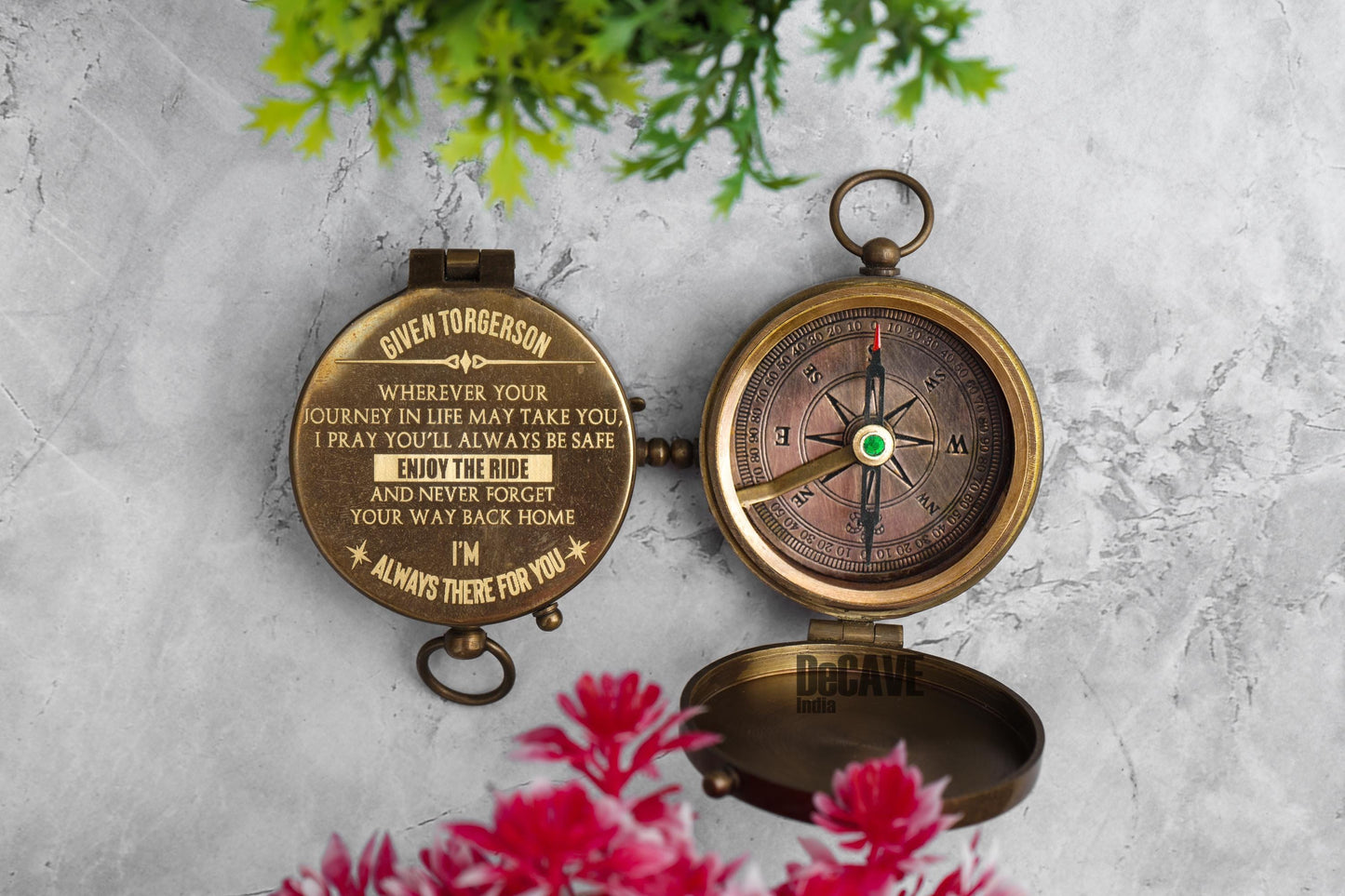 Luxury Brass Sundial Compass with Chain | Antique Maritime Pocket Compass | Handmade Steampunk Gift | Vintage Nautical Décor Collectible