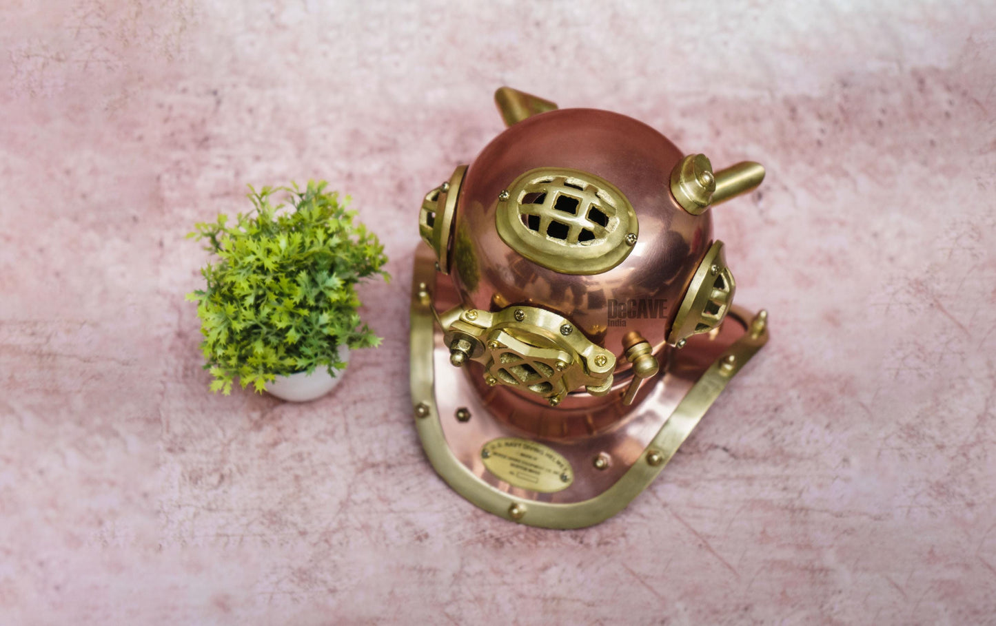 Vintage Luxury Brass Scuba Diver Helmet | Nautical Maritime Décor Handcrafted | Antique Finish Ages Beautifully | Steampunk Home Accent