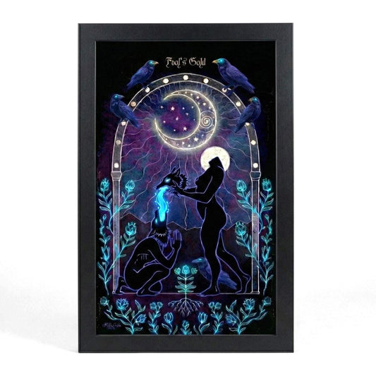 Fool's Gold Lustre print - Occult Pagan Spiritual Tarot Spiritual Wall art