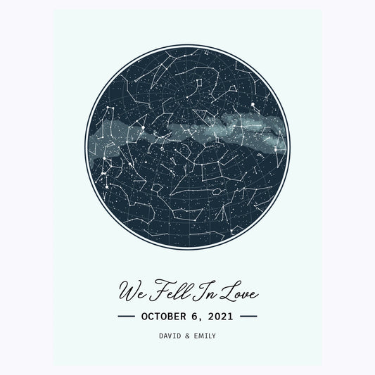 Personalized - When We Fell in Love Poster - Celestial Map