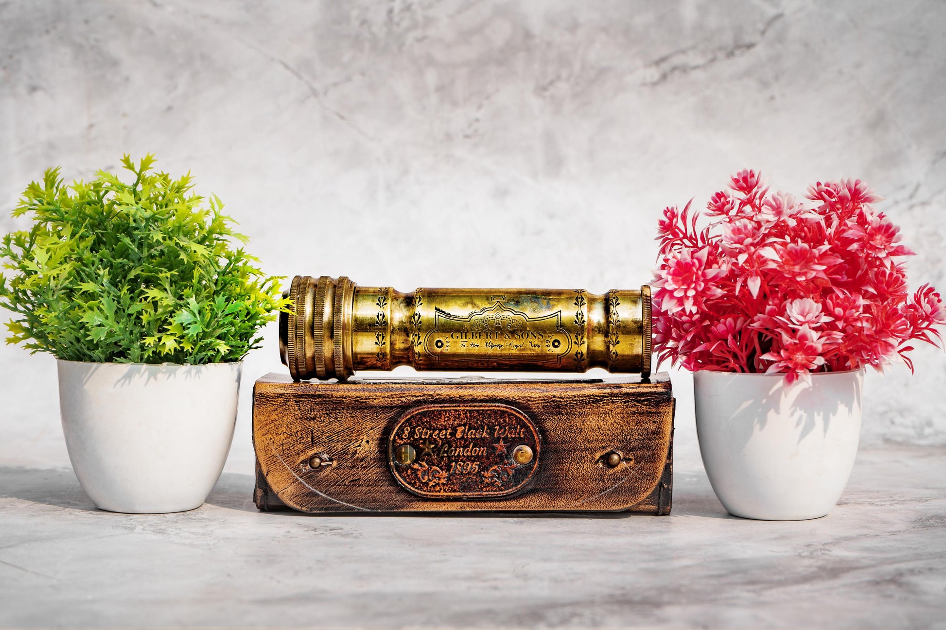 Brass Kaleidoscope Gilbert & Sons | Handmade 1895 Replica | British Royal Navy Optical Toy | Antique Nautical | Collectible Gift Décor