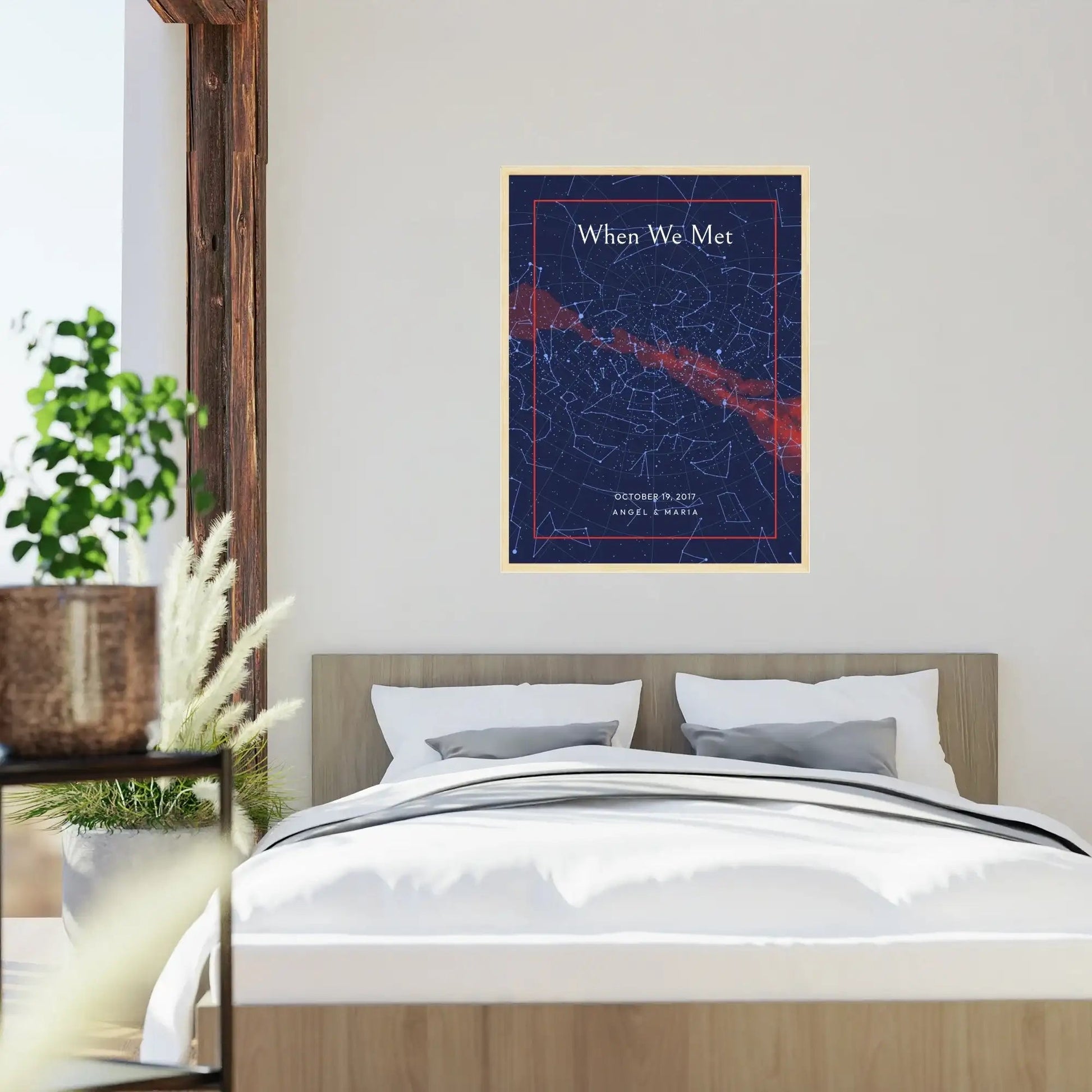 Custom - When We Met Poster - Classic Celestial Map