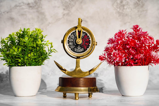 Handmade Brass Ship Telegraph | 6.5" Vintage Maritime Engine Order| Nautical Desktop Décor |Collectible Paperweight | Luxury Office Accent